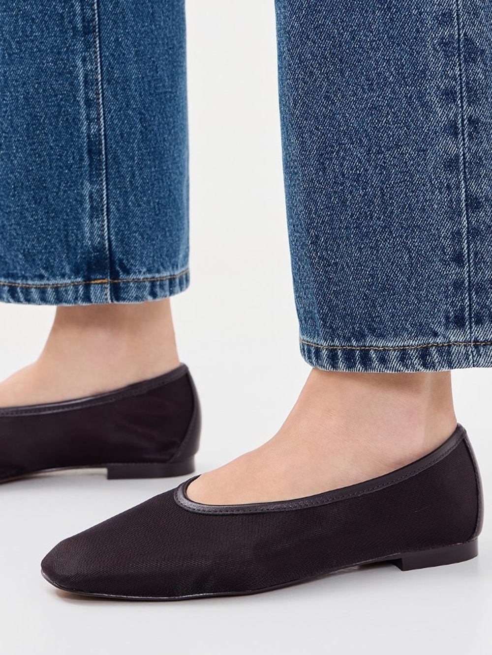 NEW IN BOX Madewell Dark Carob Mylie Ballet Flat in Mesh